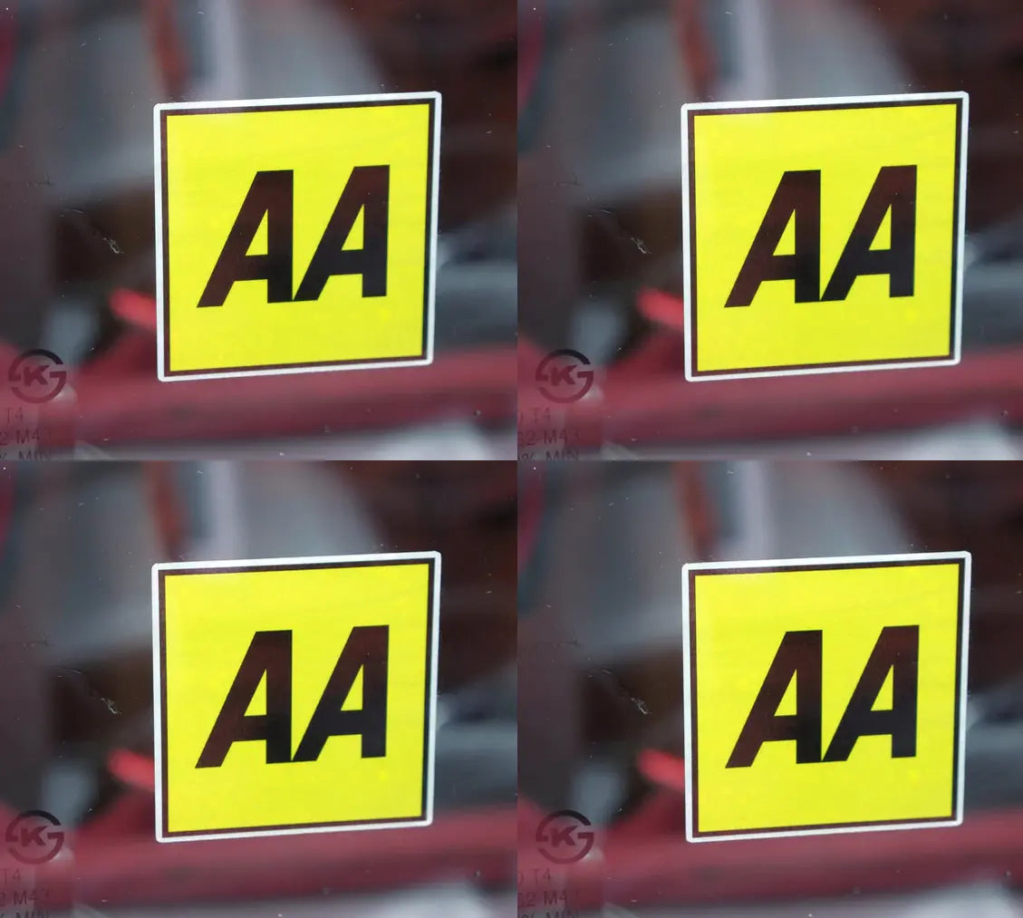 The AA Reverse Printed Vinyl Stickers 50mm