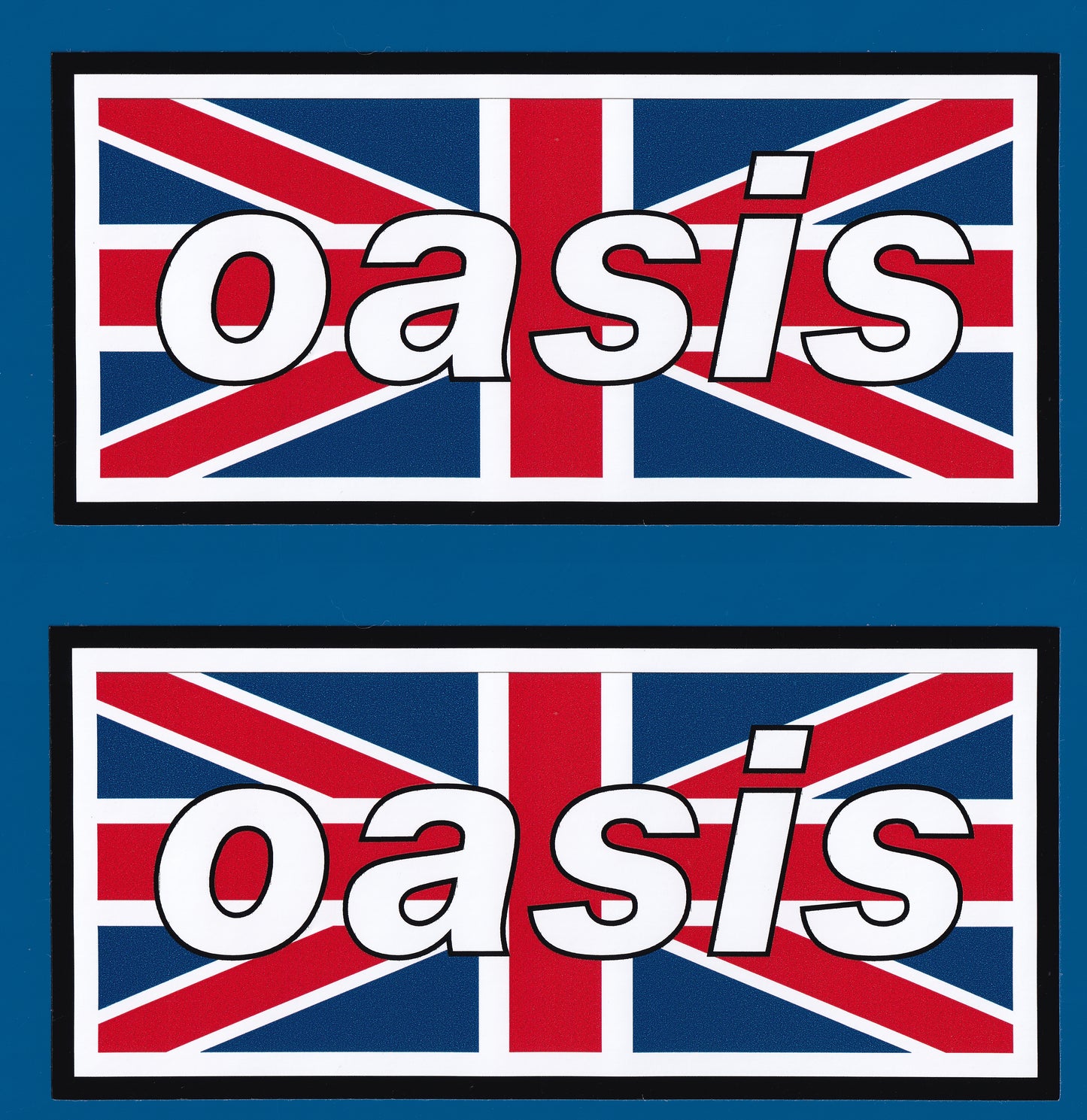 Oasis Union Jack Stickers 150mm