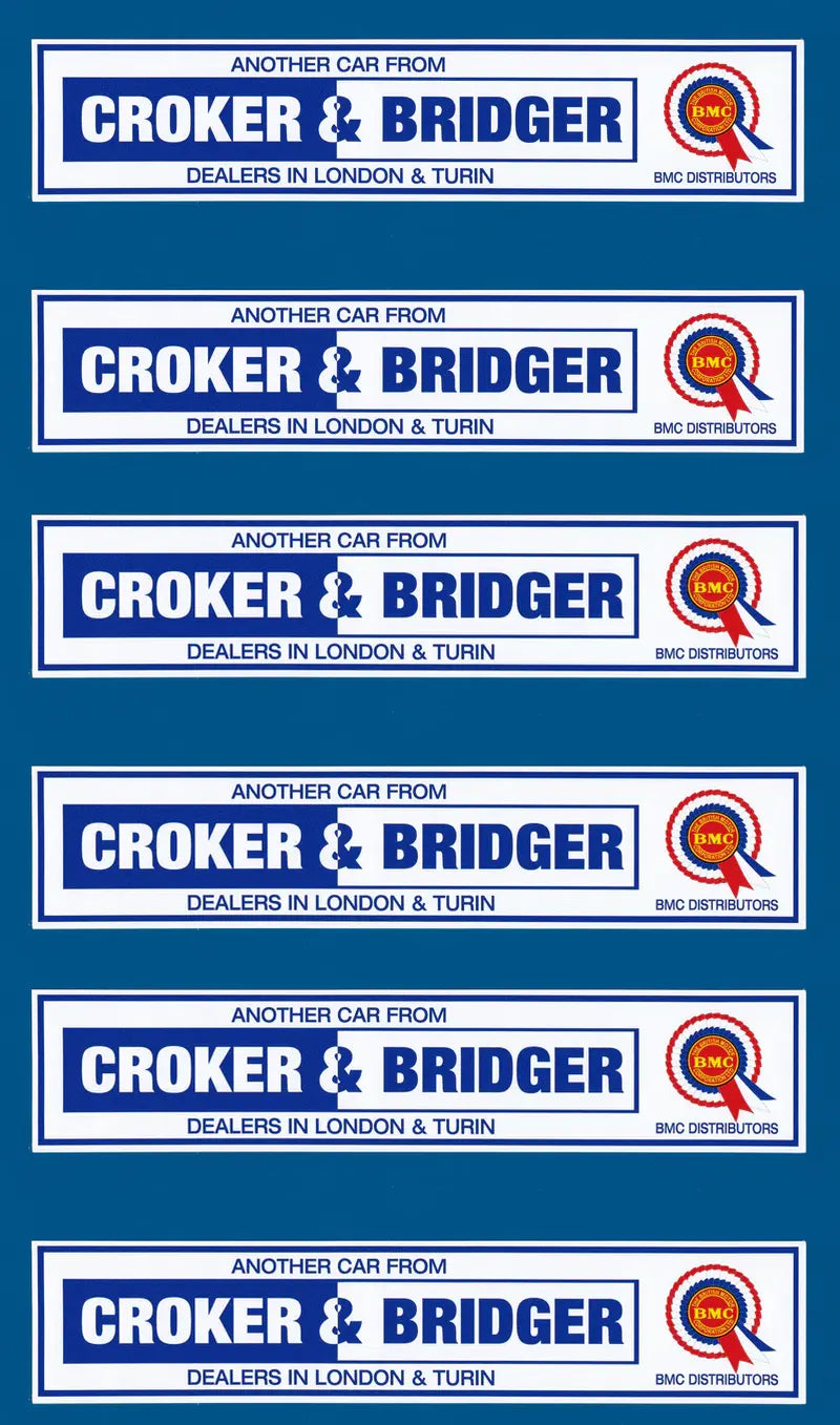 Croker and Bridger Classic Mini Italian Job Sticker 200mm SALE price