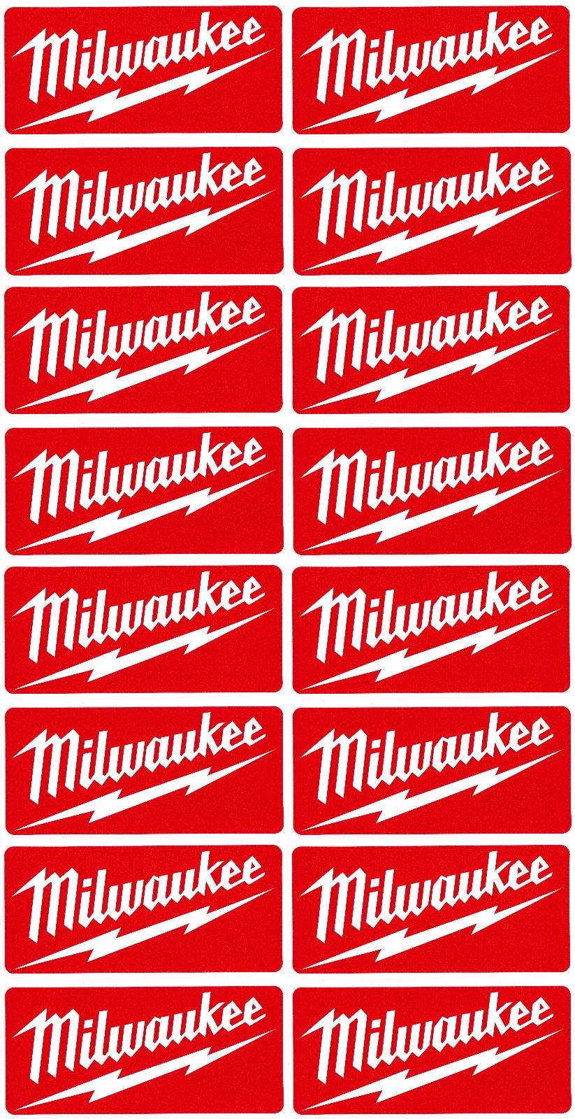 Milwaukee Tools Decal Vinyl Stickers Garage Workshop 16x....70mm