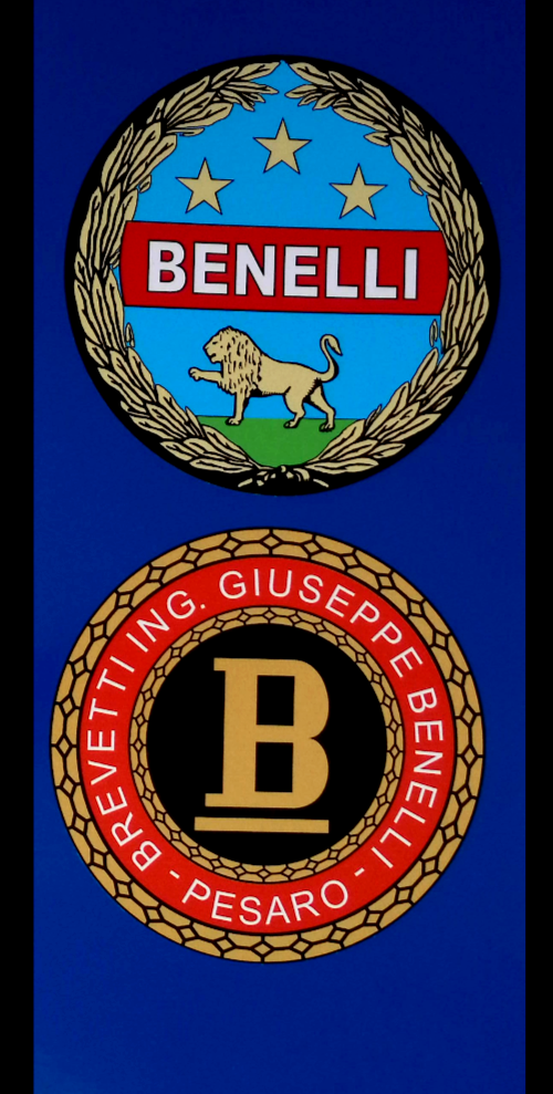 Benelli Garland Classic Motorcycle Motorbike Italia Vinyl Sticker set
