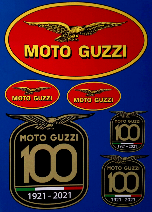 Moto Guzzi 1921-2021 Racing Classic Motorcycle Vinyl Stickers