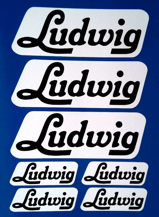 Ludwig Drums Vinyl Stickers X7 Percussion  140mm
