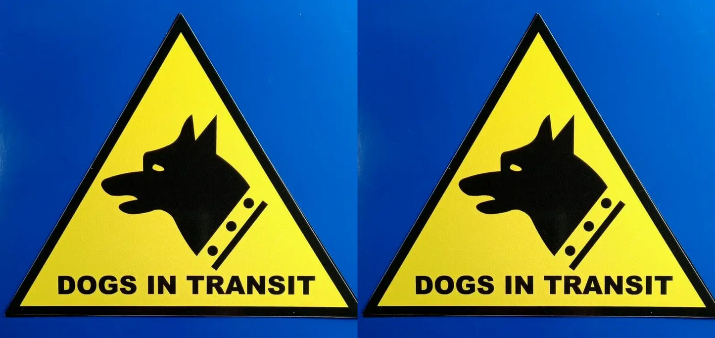 Dogs In Transit Magnetic Signs K9 Dog Warning Transit 200mm