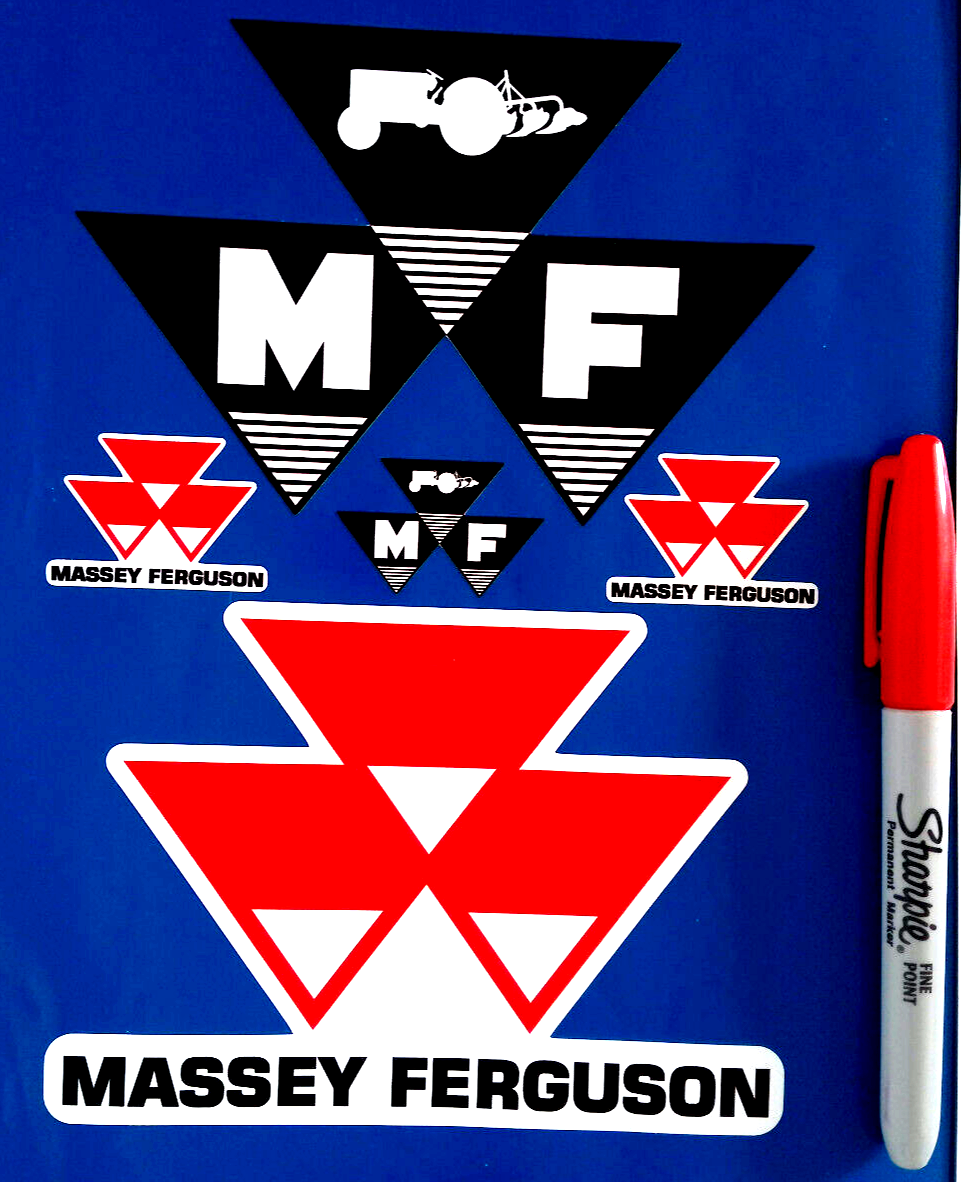 Massey Ferguson Decal Vinyl Stickers X5 Farming Tractor 4x4 Agriculture set