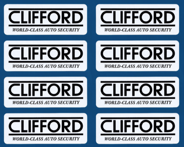 Clifford Car Anti Theft Alarm System Vinyl Stickers 70mm