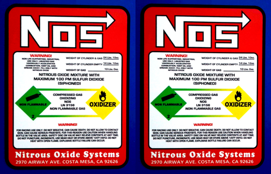 NOS Systems Decal Vinyl Stickers 100mm