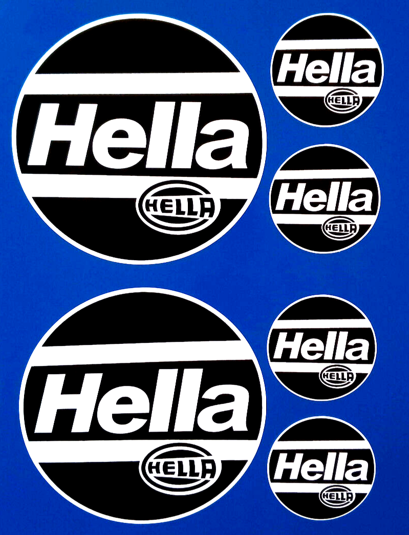 Hella Spot Light Stickers Rally Motorsport Vinyl Stickers set