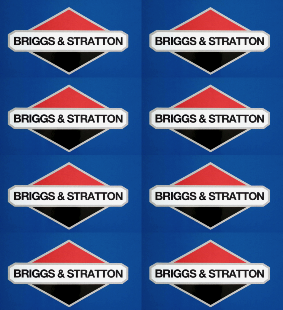 Briggs & Stratton Lawn Gardening Mower Vinyl Stickers 70mm