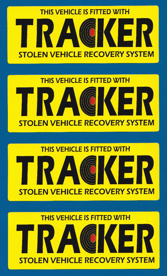 Tracker Car Alarm Stolen Vehicle Recovery Decal Vinyl Stickers