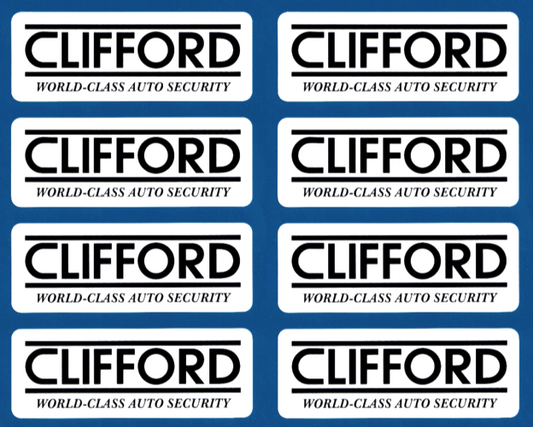 Clifford Car Anti Theft Alarm System Vinyl Stickers 100mm