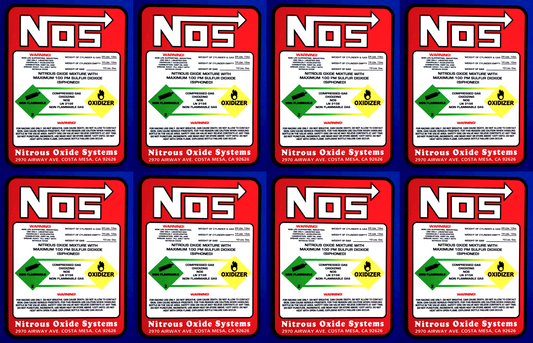 NOS Systems Decal Vinyl Stickers 50mm
