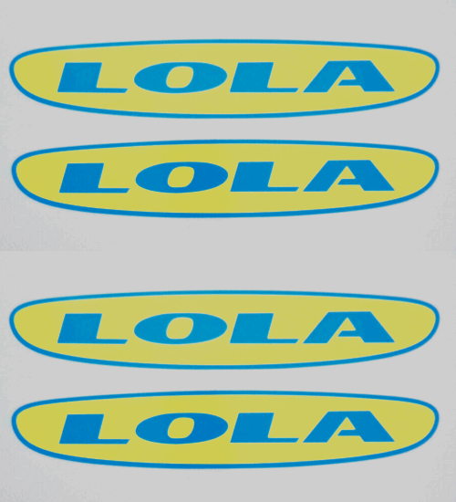 LOLA 1960's Race Car Logo F1 V8 T70 Vinyl Stickers 150mm