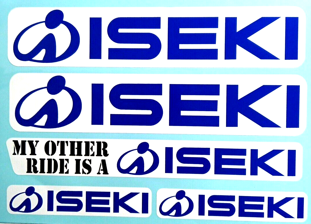 Iseki Agriculture Farming Digger Tractor Mower Vinyl Stickers 200mm