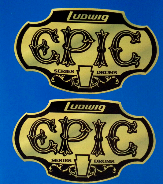 Ludwig Epic Series Drums Vinyl Stickers X2 140mm