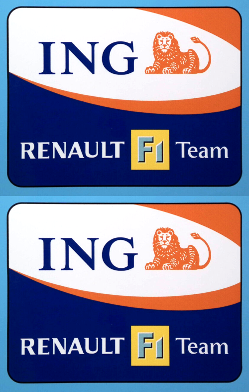 ING Renault F1 Team Turbo W Series Motorsport Vinyl Stickers 150mm