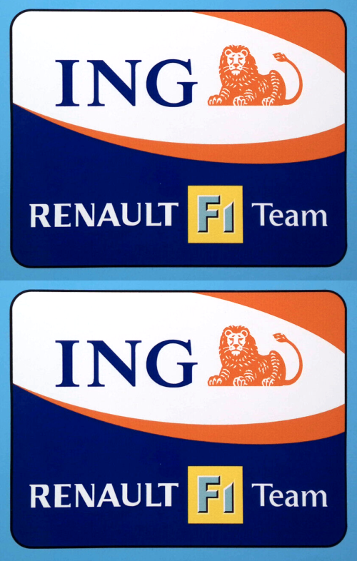 ING Renault F1 Team Turbo W Series Motorsport Vinyl Stickers