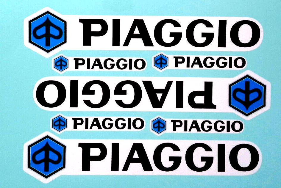 Piaggio Vespa Scooter Motorbike Mod Decal Vinyl Stickers set