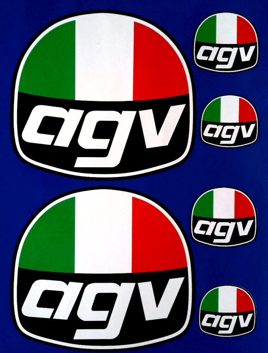 AGV Motorbike Racing Classic Helmet TT Moto GP Decal Vinyl Stickers