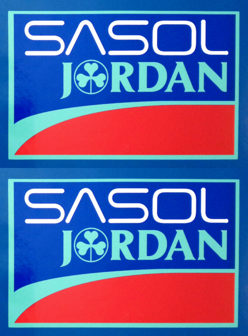 Sasol Jordan Classic 90's Racing F1 Motorsport Vinyl Stickers