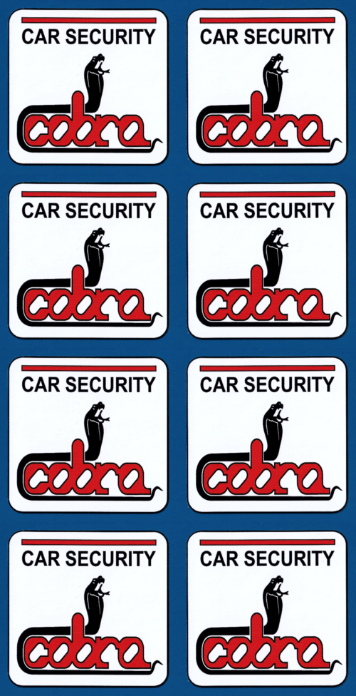 Cobra Car Immobiliser Alarm Stickers 70mm
