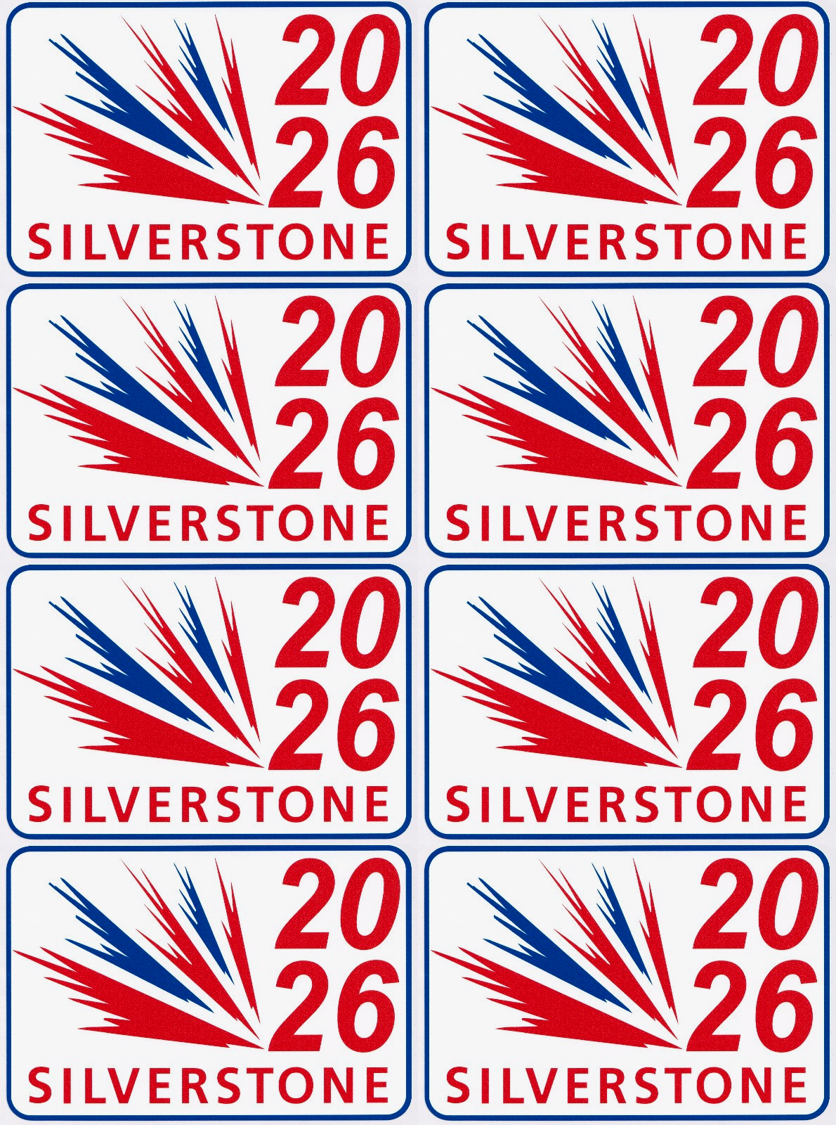Silverstone 2026 grand prix racing formula 1 F1 stickers 100mm