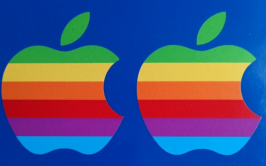 Apple Macbook Rainbow Retro Computer Laptop Vinyl Stickers