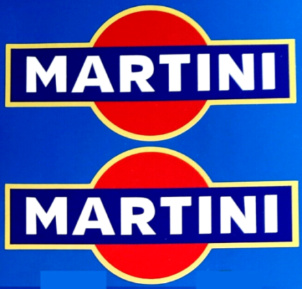 Martini Decal Vinyl Stickers  200mm Car Rally Racing