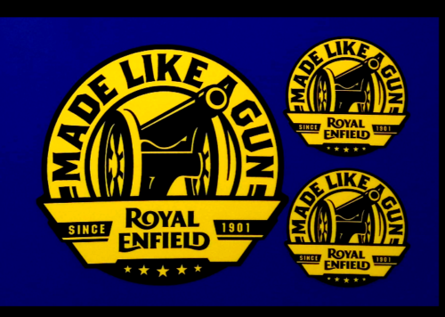 Royal Enfield Made Like A Gun Classic Motorbike Vinyl Stickers set