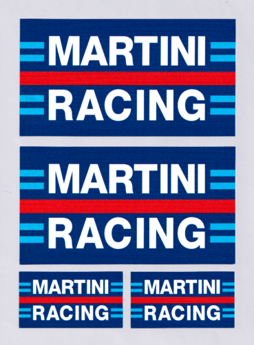 Martini Racing 4 Large Motorsport Decal Vinyl Stickers
