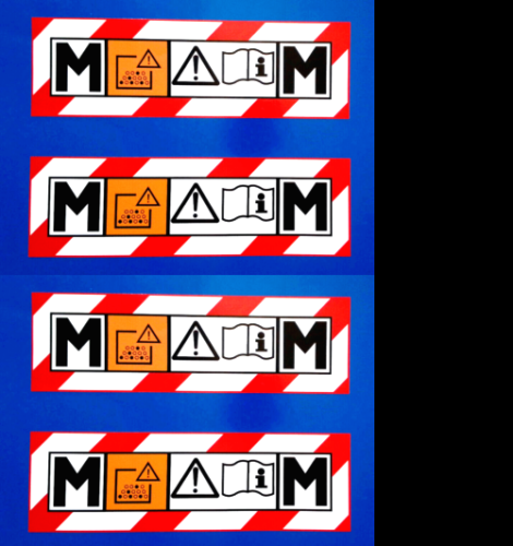 M Class Safety Sticker Vacuum Hoover Extractor Makita/Festool/Dewalt 150mm