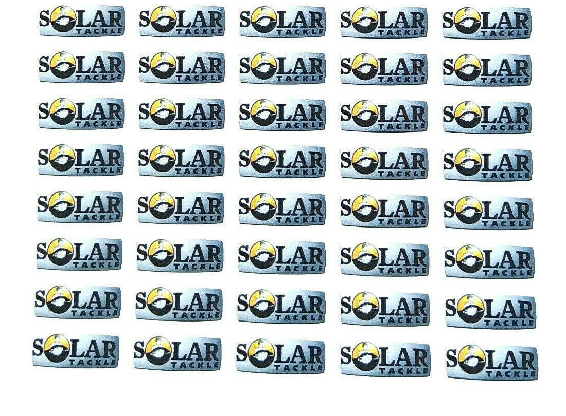 Solar Fishing Tackle New Logo Bobbin Bank Stick Decals Stickers 40mm