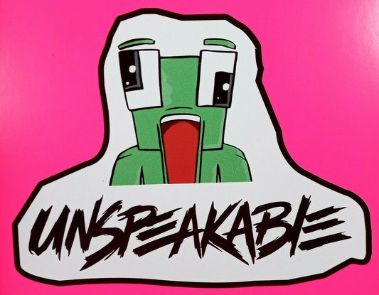 Unspeakable Logo Sticker Youtuber Decal Gaming Vinyl