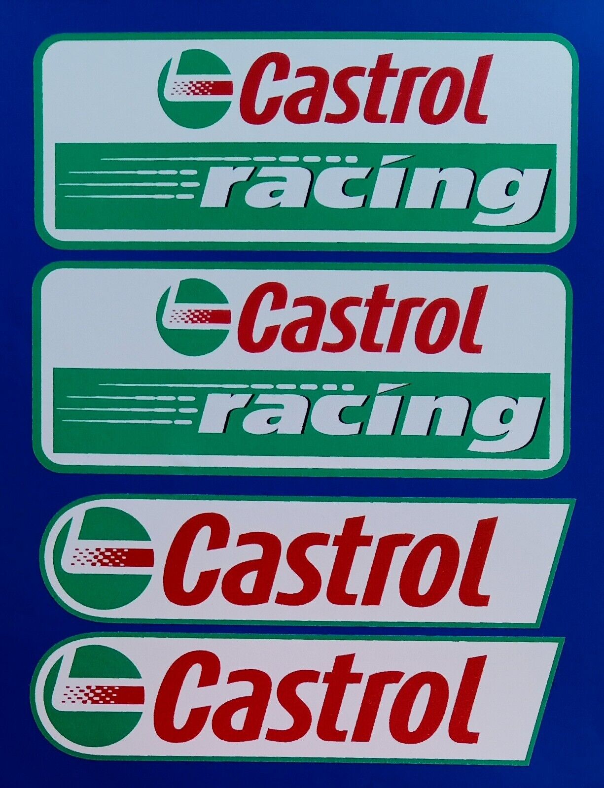 Castrol And Castrol Racing Vinyl Decal Sticker set