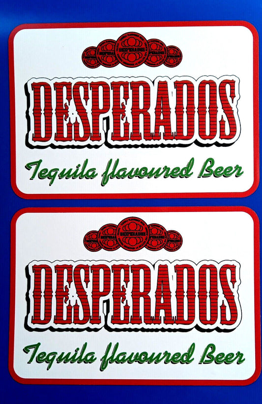 Desperados Tequila Lager Beer Decal Stickers Man Cave Fridge