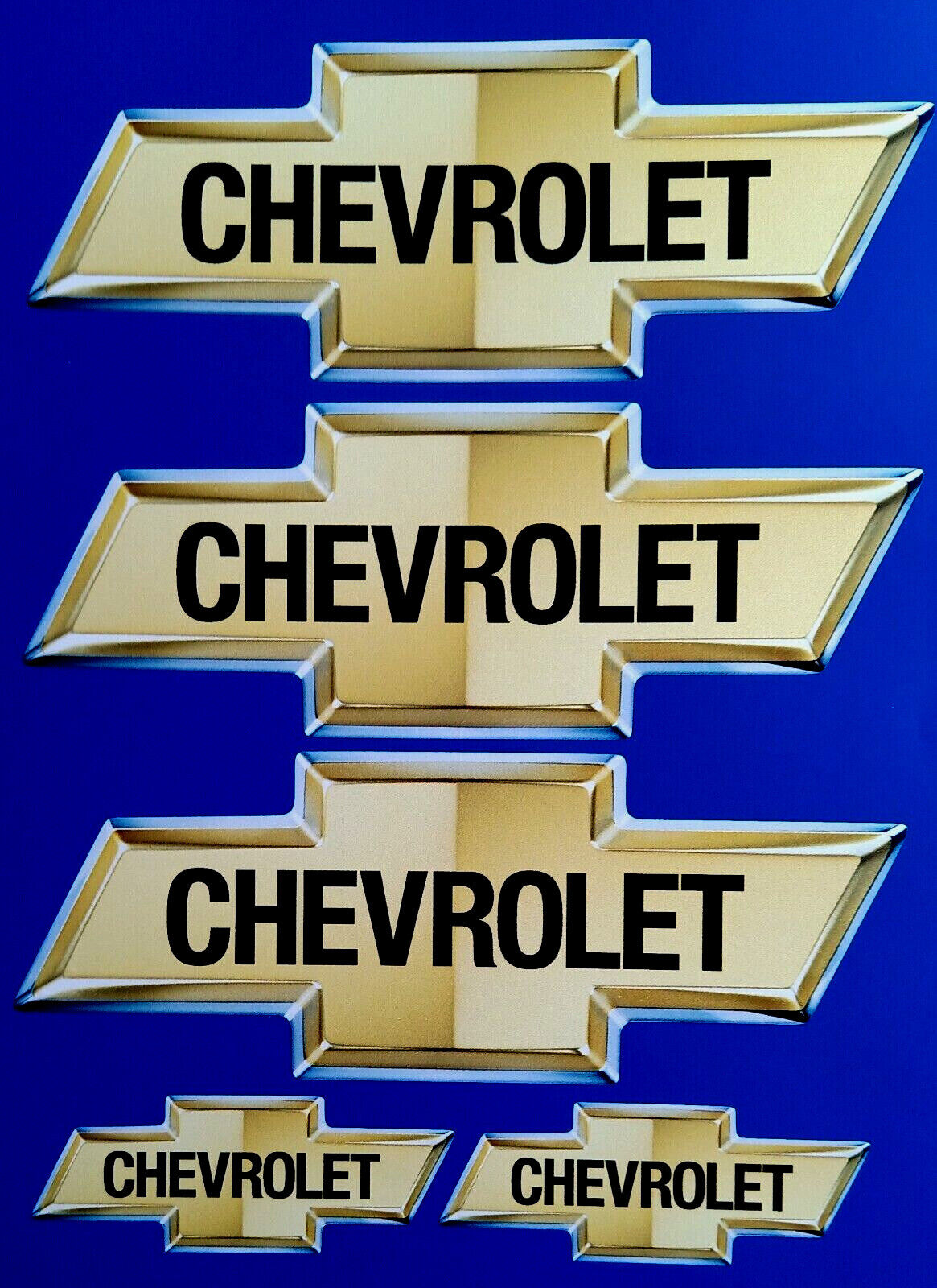 Chevrolet Bow Tie Logo Emblem Car Decal Vinyl Sticker 3d Effect set