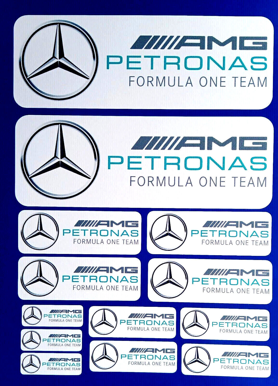 AMG Petronas Formula One Team Logo Mercedes Decal Stickers Set