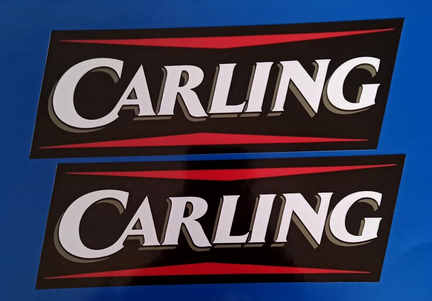 Carling Lager Beer Decal Stickers Man Cave Fridge 200mm