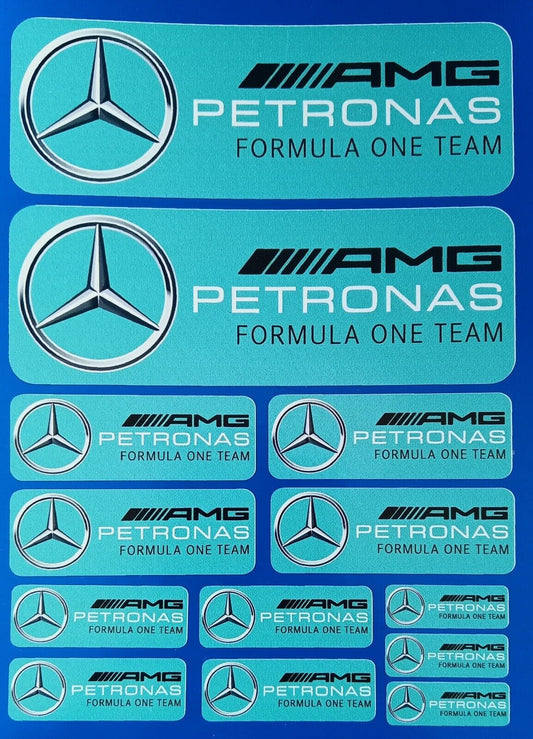 AMG Mercedes Petronas Formula One Team Logo Decal Sticker Water Blue