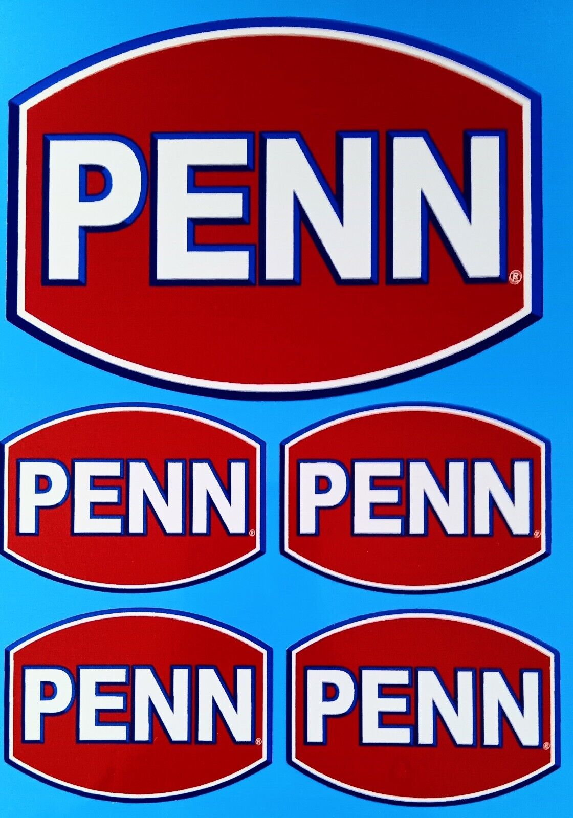 Penn Sea Fishing Tackle Vinyl Decal Stickers Hooks Line Seat Box set