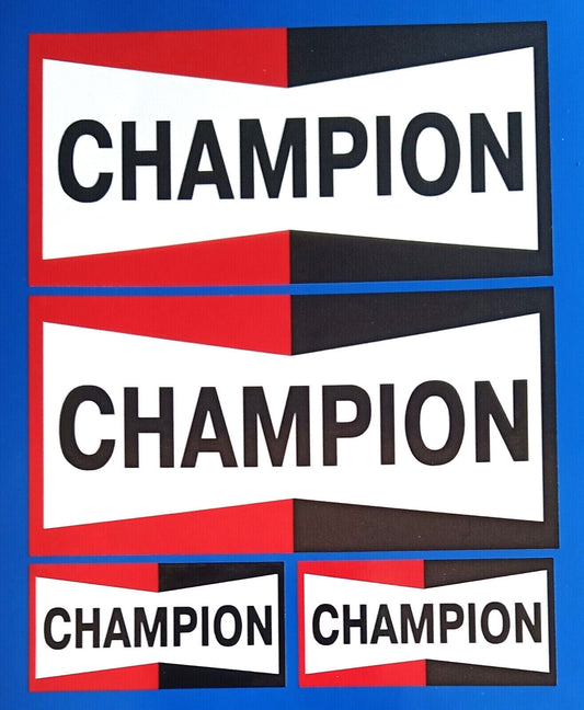Champion Spark Plug Logo Decal Stickers Set Toolbox