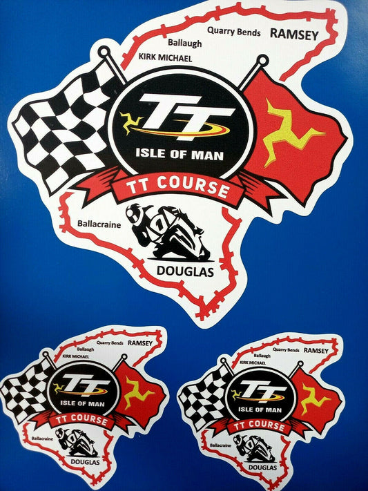 Isle Of Man TT Race Course Stickers Vinyl Decal