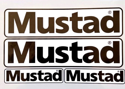 Mustad Fishing Tackle Decal Stickers Hooks Line Seat Box