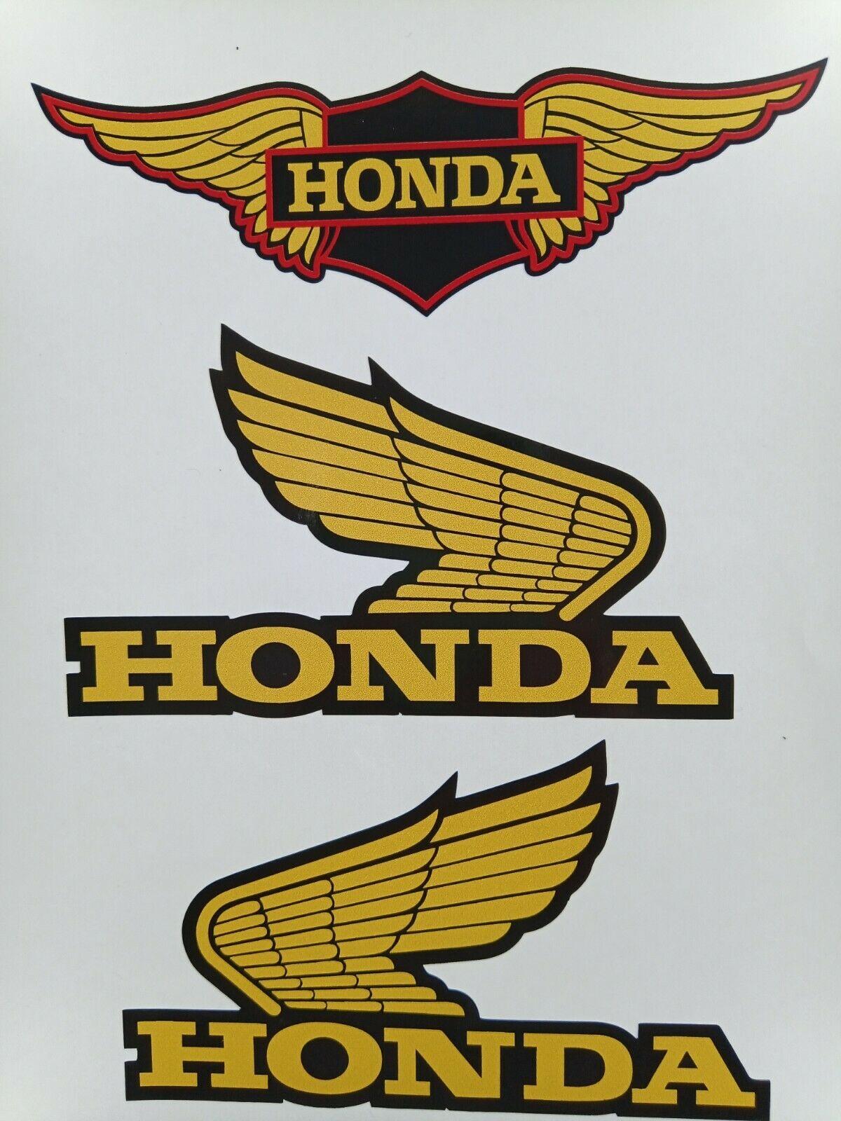 Honda Goldwing Sponsor Motorcycle Decal Set Gold Wings Sticker Helmet set
