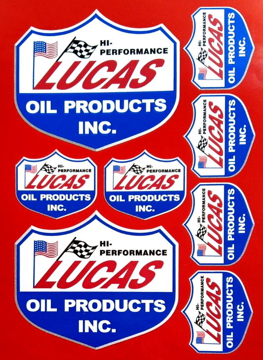 Lucas Oil Products Inc Motorcycle Racing Drag Decal Vinyl Stickers