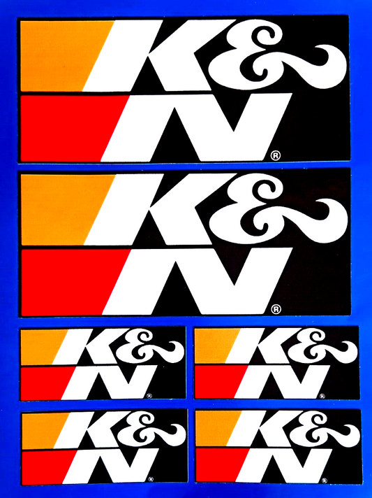 K&N Air Filters Performance Motorsport Decal Vinyl Stickers