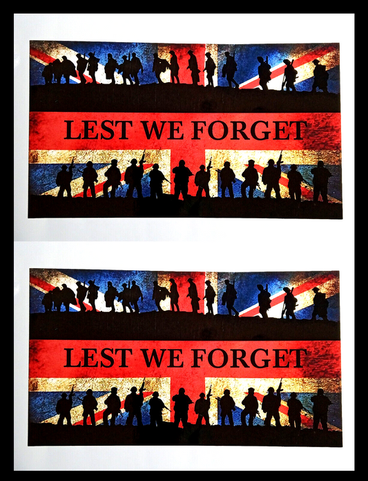 Lest We Forget Poppy Day Remembrance Vinyl Stickers