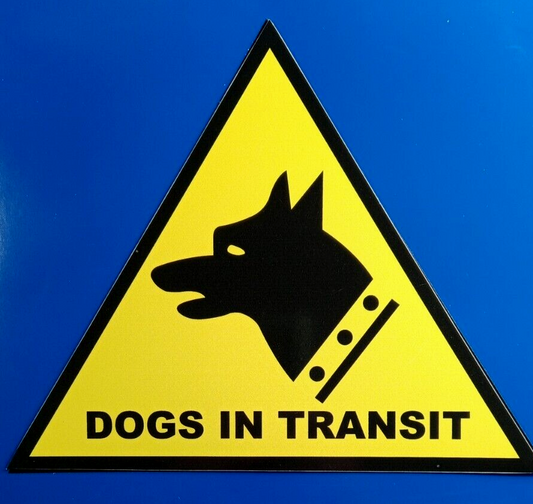 Dogs In Transit Magnetic Signs K9 Dog Warning Transit