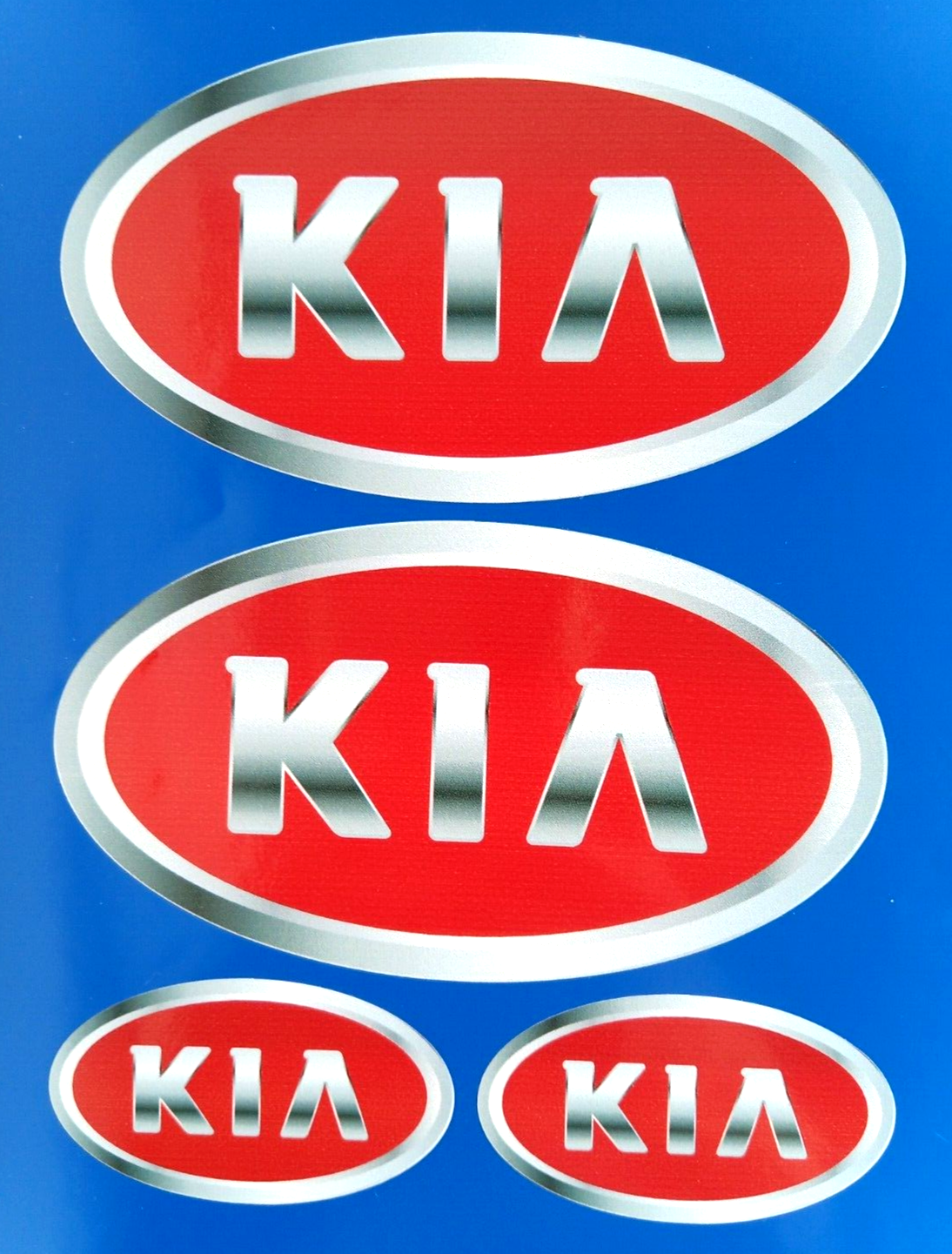 Kia Car Oval Decal Vinyl Stickers set