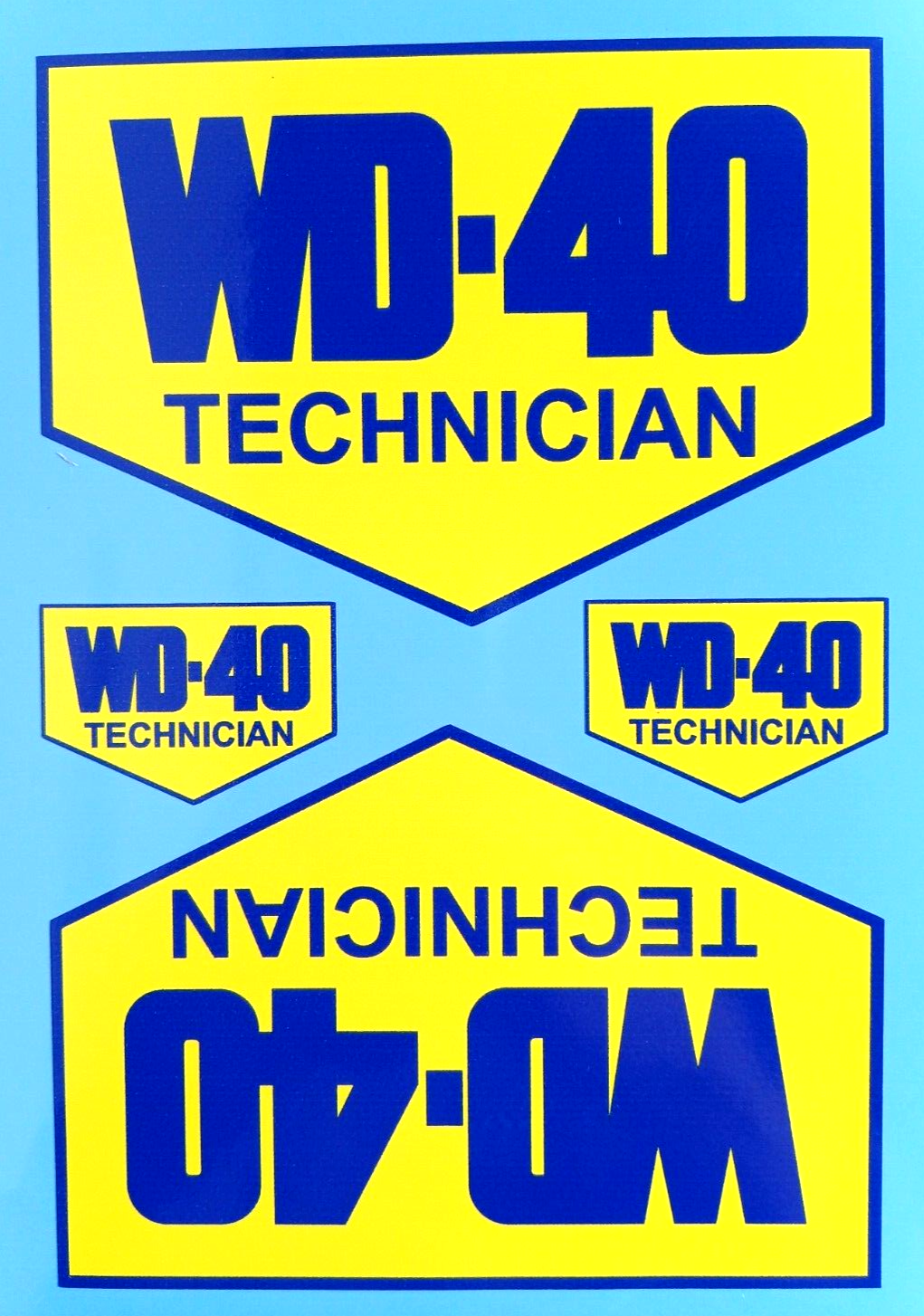 WD40 Technician Cleaning Lubricant Decal Vinyl Stickers set